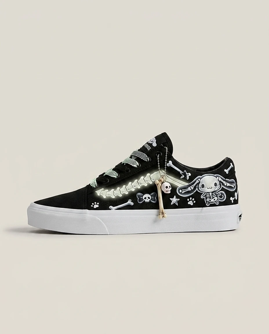 Vans Old Skool Shoes X Ray Skeleton X-Ray Bone Graphics Custom 1 Vans Old Skool Shoes X Ray Skeleton X-Ray Bone Graphics Custom