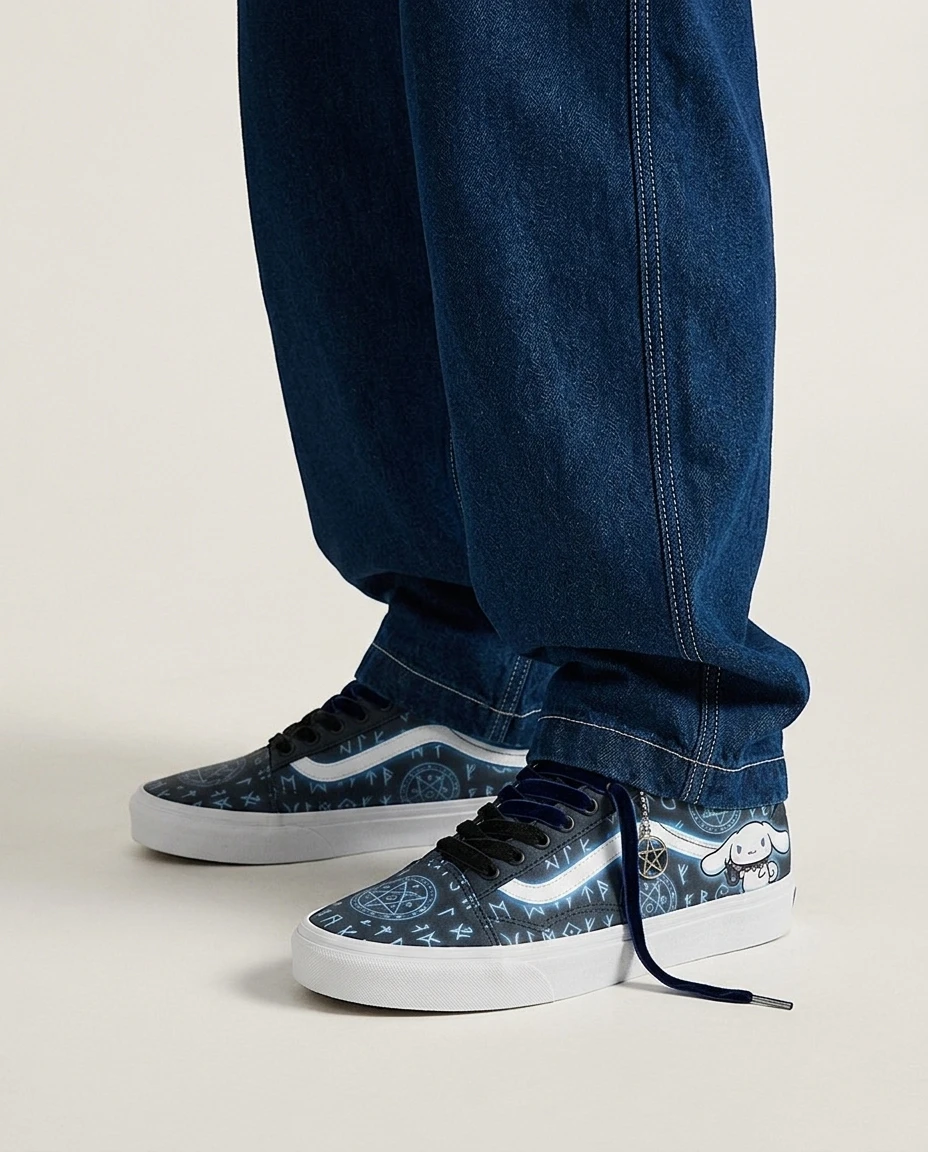 Vans Old Skool Shoes Dark Alchemy Occult Rune Graphics Custom 2 Vans Old Skool Shoes Dark Alchemy Occult Rune Graphics Custom - Image 2