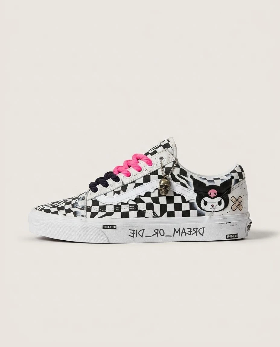 Vans Old Skool Shoes Melted Psychedelic Checkerboard Checkerboard Custom 1 Vans Old Skool Shoes Melted Psychedelic Checkerboard Checkerboard Custom