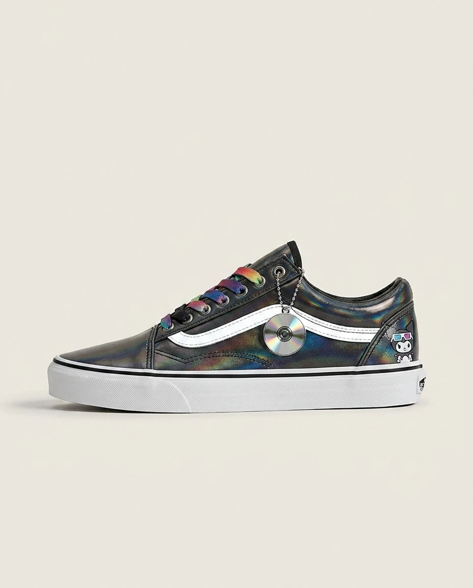 Vans Old Skool Shoes Holographic Dark Foil Holographic Dark Y2K Custom 1 Vans Old Skool Shoes Holographic Dark Foil Holographic Dark Y2K Custom