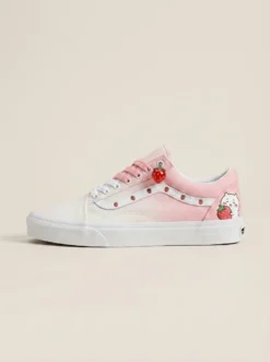 Vans Old Skool Shoes Strawberry Milk Gradient Pastel Chiikawa Strawberry Details Custom
