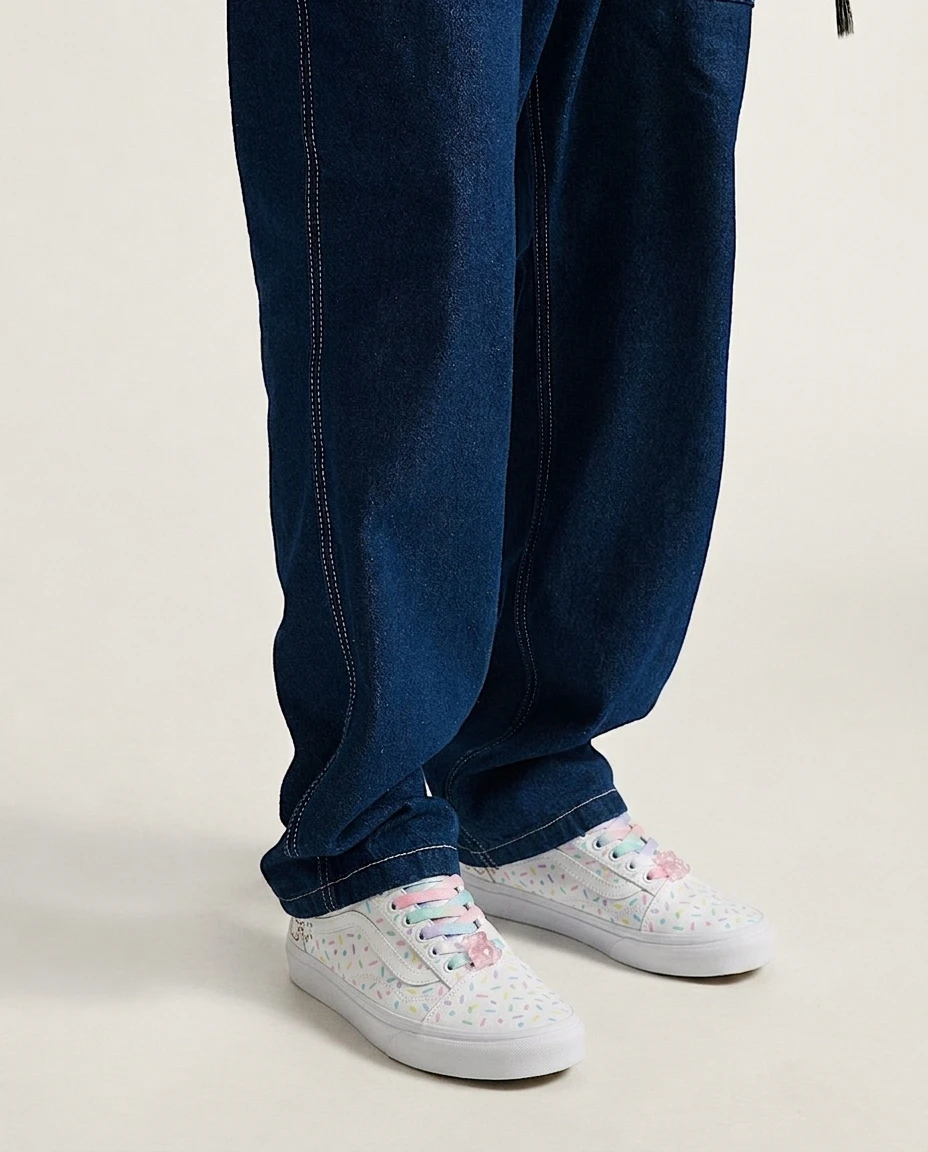 Vans Old Skool Shoes Candy Sprinkles Polka Dot Pastel Polka Dot Usagi Heel Graphic Custom 2 Vans Old Skool Shoes Candy Sprinkles Polka Dot Pastel Polka Dot Usagi Heel Graphic Custom - Image 2
