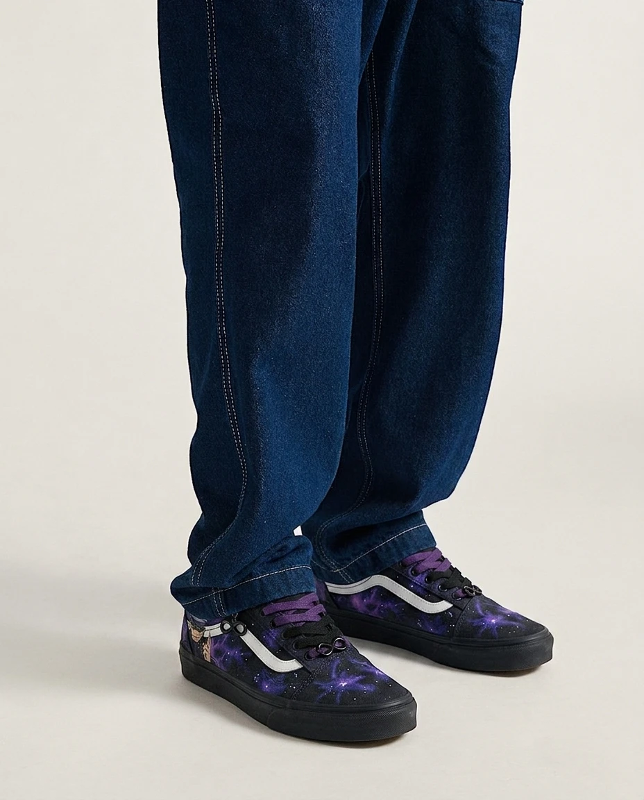 Vans Old Skool Shoes Hollow Purple Blast Dark Anime Upper Custom 2 Vans Old Skool Shoes Hollow Purple Blast Dark Anime Upper Custom - Image 2