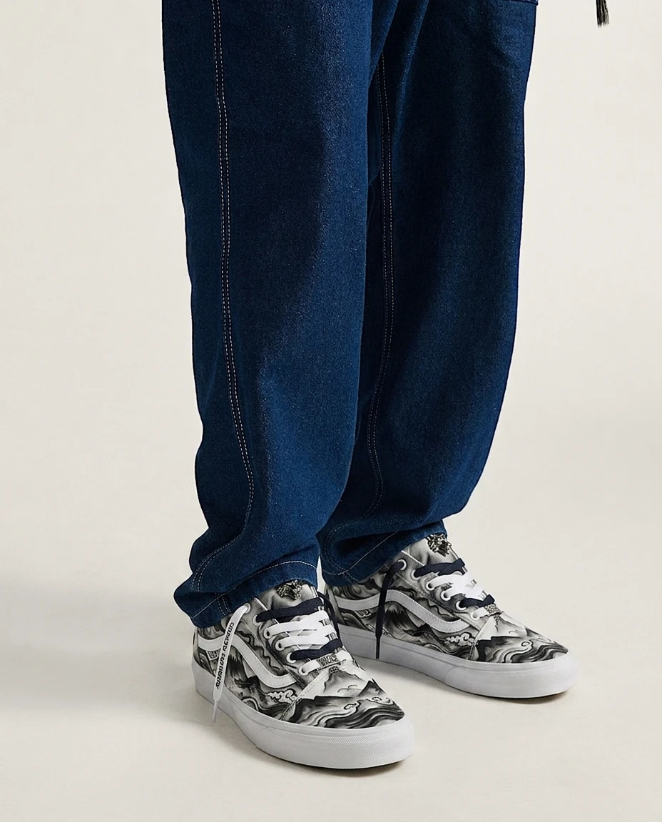 Vans Old Skool Shoes Ten Shadows Wolves Dark Anime Custom 2 Vans Old Skool Shoes Ten Shadows Wolves Dark Anime Custom - Image 2
