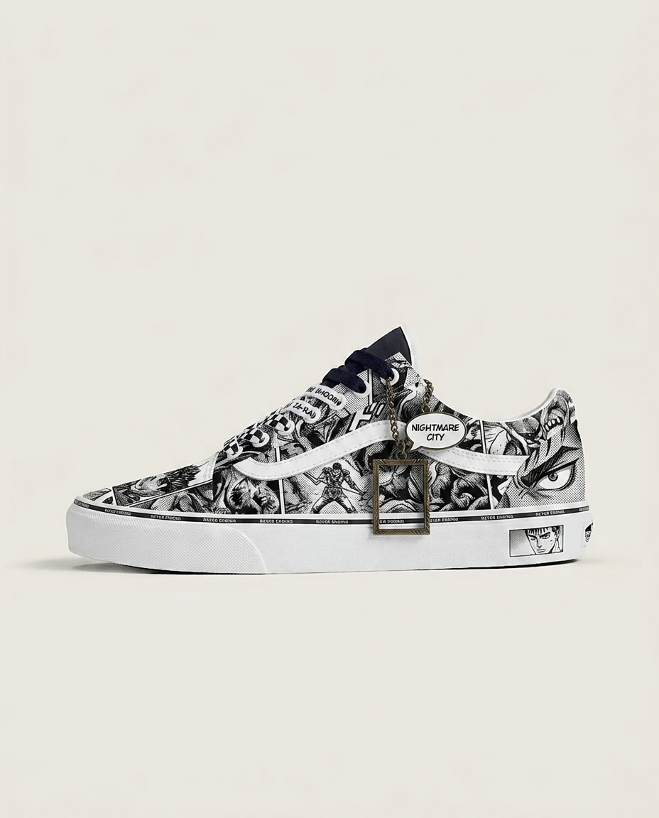 Vans Old Skool Shoes Manga Panel Collage Punk Collage Graphics Custom 1 Vans Old Skool Shoes Manga Panel Collage Punk Collage Graphics Custom