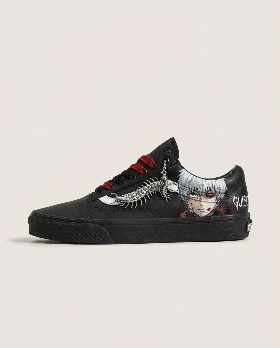 Vans Old Skool Shoes Centipede Ghoul Dark Anime Custom 1 Vans Old Skool Shoes Centipede Ghoul Dark Anime Custom