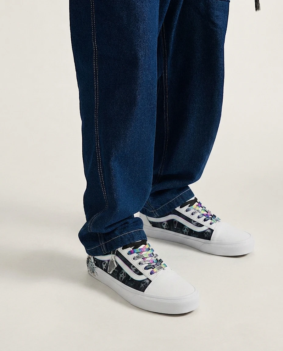 Vans Old Skool Shoes Corrupted Soul Glitch Dark Anime Custom 2 Vans Old Skool Shoes Corrupted Soul Glitch Dark Anime Custom - Image 2