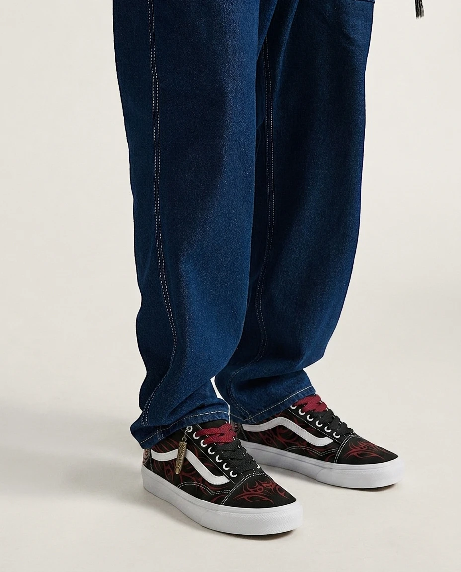 Vans Old Skool Shoes Demon King Tattoos Dark Anime Upper Custom 2 Vans Old Skool Shoes Demon King Tattoos Dark Anime Upper Custom - Image 2