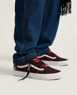 Vans Old Skool Shoes Red Thread of Fate Dark Anime Custom 3 Vans Old Skool Shoes Red Thread of Fate Dark Anime Custom -Vans Custom Shop Old Skool Shoe 001 LLM 20260504 019 detail 1