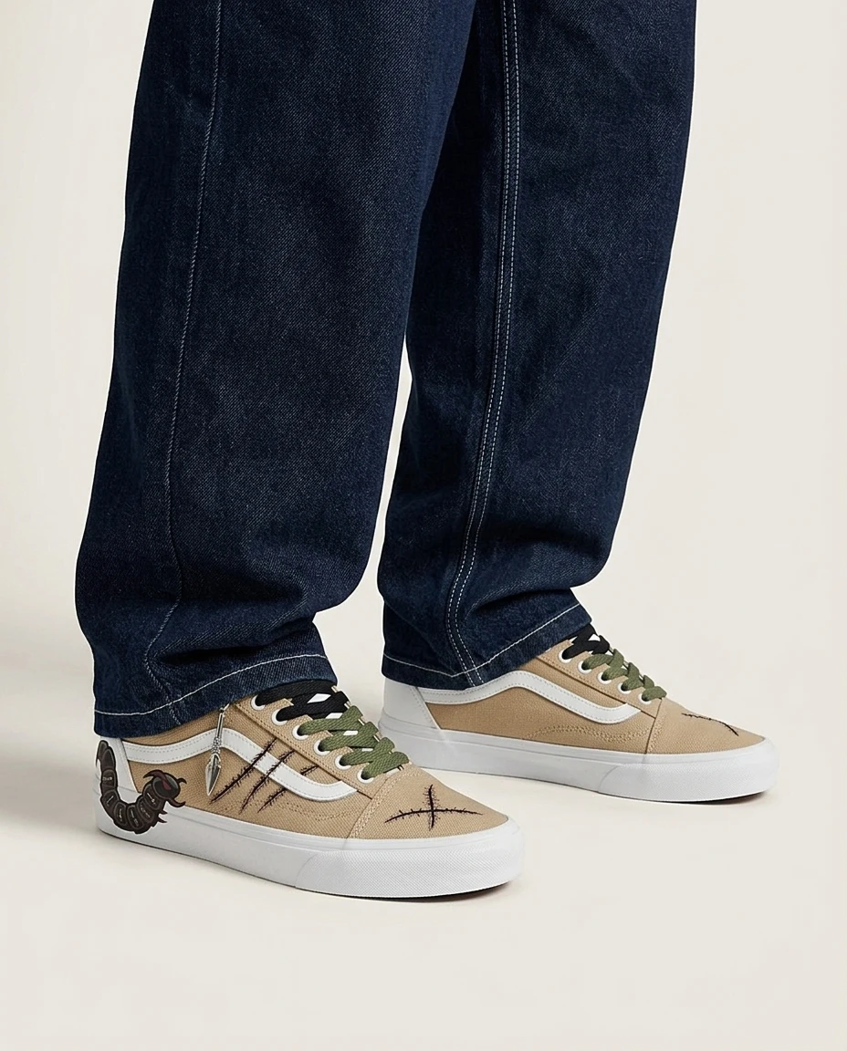 Vans Old Skool Shoes Heavenly Tyrant Scars Dark Anime Scarred Panel Artwork Custom 2 Vans Old Skool Shoes Heavenly Tyrant Scars Dark Anime Scarred Panel Artwork Custom - Image 2