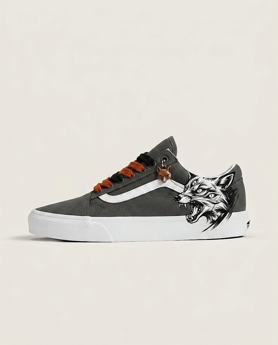 Vans Old Skool Shoes Fox Devil Mudra Dark Anime Fox Demon Graphic Custom 1 Vans Old Skool Shoes Fox Devil Mudra Dark Anime Fox Demon Graphic Custom