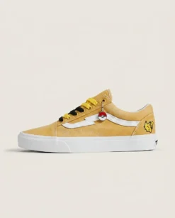 Electric Yellow Pixel Mouse Custom Vans Old Skool Shoes | 90s Retro Pixel Mouse Heel Art