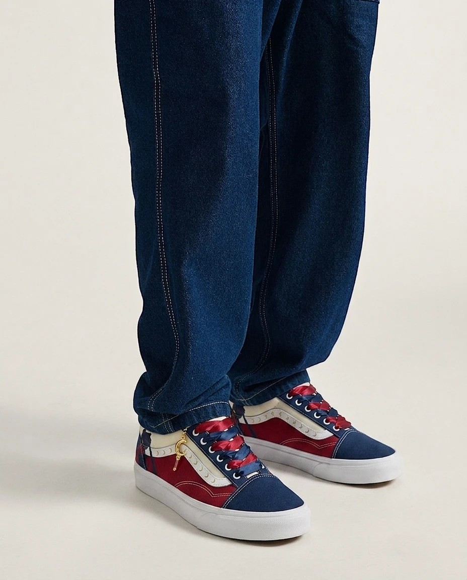 Vans Old Skool Shoes Magical Girl Sailor Sailor Color Blocking Custom 2 Vans Old Skool Shoes Magical Girl Sailor Sailor Color Blocking Custom - Image 2