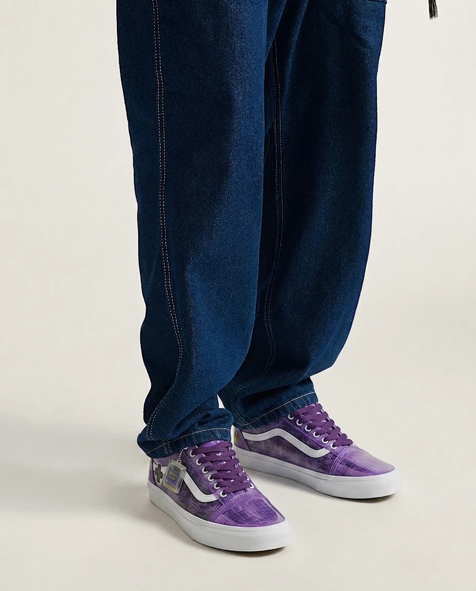Vans Old Skool Shoes Atomic Purple Translucent 90s Retro Translucent Purple Details Custom 2 Vans Old Skool Shoes Atomic Purple Translucent 90s Retro Translucent Purple Details Custom - Image 2