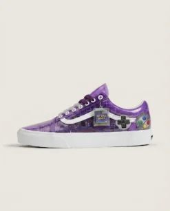 Atomic Purple Translucent Custom Vans Old Skool Shoes | 90s Retro Translucent Purple Details