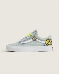 Acid Wash Denim Custom Vans Old Skool Shoes | 90s Retro