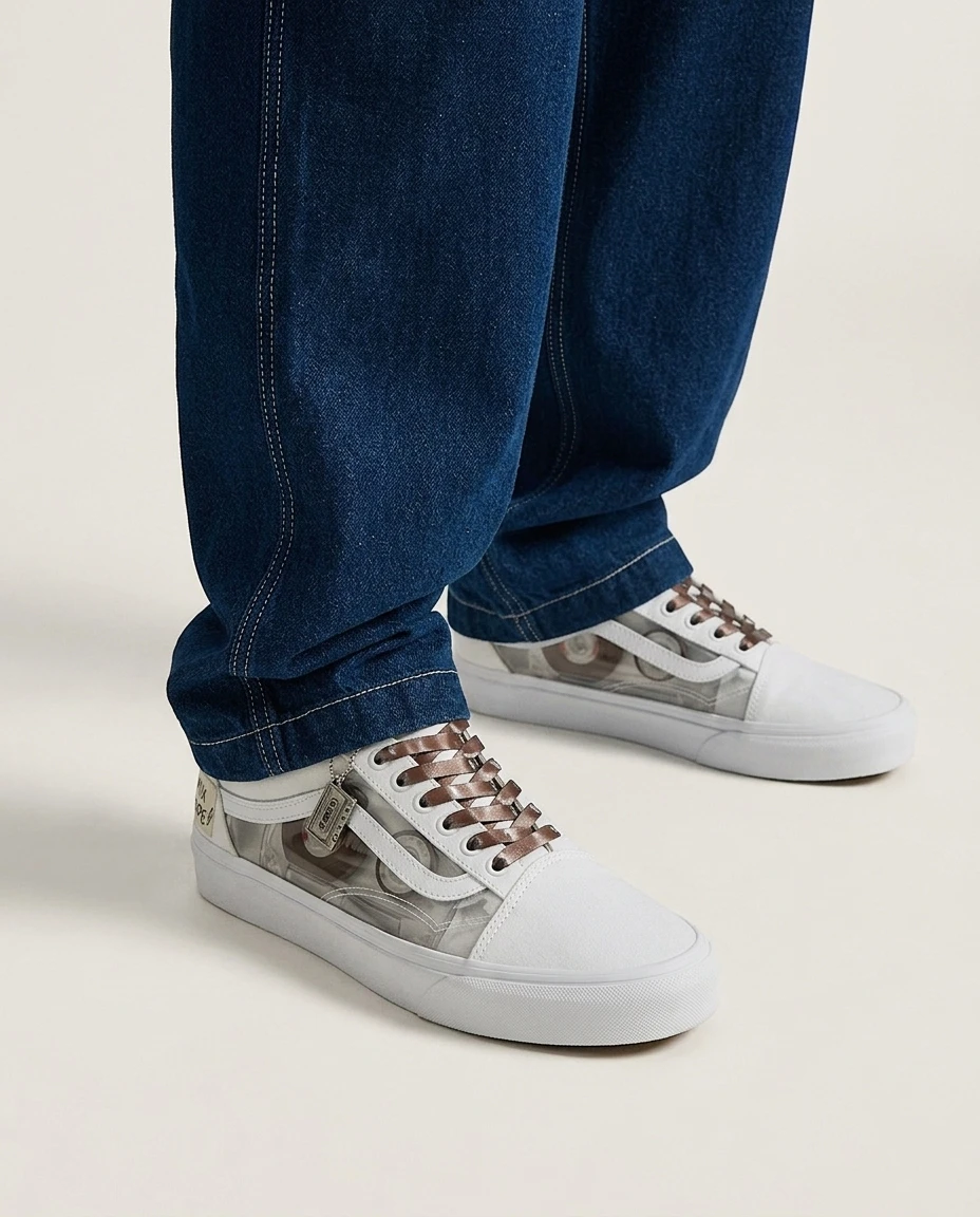 Vans Old Skool Shoes Mixtape Cassette 90s Retro Cassette Graphics Custom 2 Vans Old Skool Shoes Mixtape Cassette 90s Retro Cassette Graphics Custom - Image 2