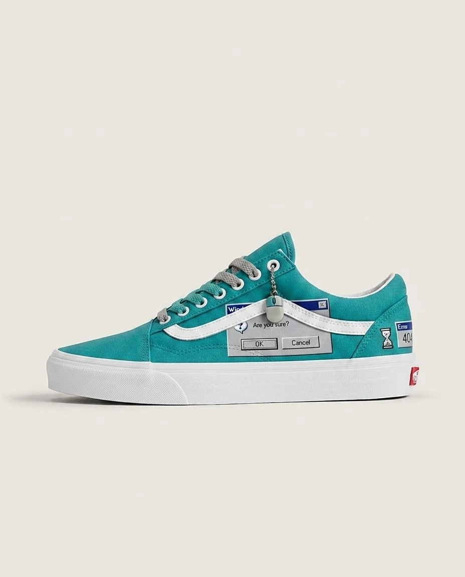 Vans Old Skool Shoes Windows 95 Vaporwave 90s Retro Custom 1 Vans Old Skool Shoes Windows 95 Vaporwave 90s Retro Custom