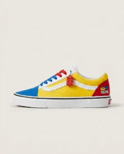 Toy Block Colorblock Custom Vans Old Skool Shoes | 90s Retro Colorblock