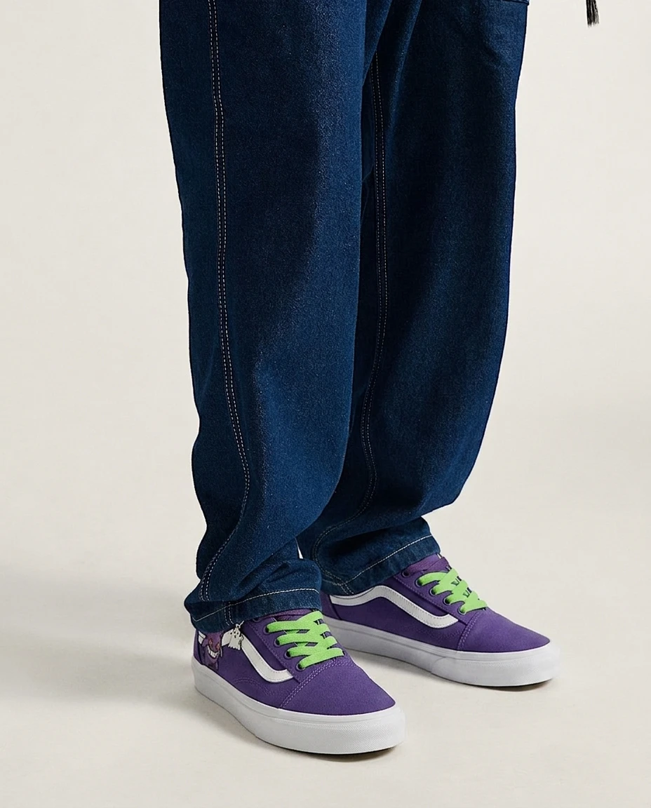 Vans Old Skool Shoes Retro Ghost Shadow Purple Pixel Ghost Graphic Custom 2 Vans Old Skool Shoes Retro Ghost Shadow Purple Pixel Ghost Graphic Custom - Image 2