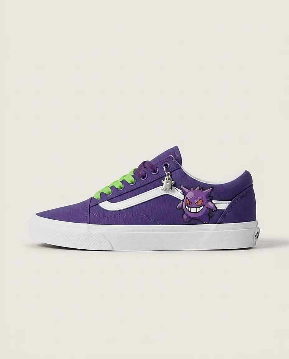 Vans Old Skool Shoes Retro Ghost Shadow Purple Pixel Ghost Graphic Custom 1 Vans Old Skool Shoes Retro Ghost Shadow Purple Pixel Ghost Graphic Custom