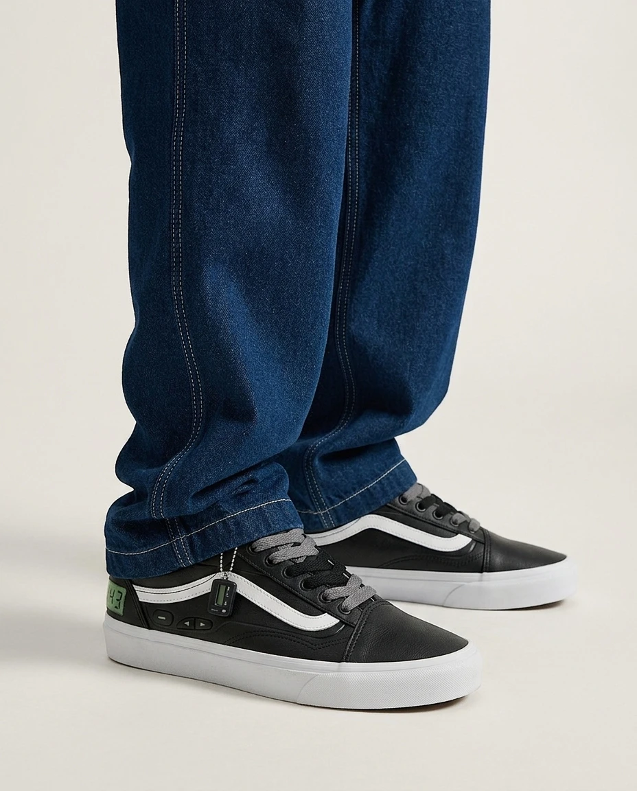 Vans Old Skool Shoes Beeper Pager Codes 90s Retro Pager Graphic Custom 2 Vans Old Skool Shoes Beeper Pager Codes 90s Retro Pager Graphic Custom - Image 2