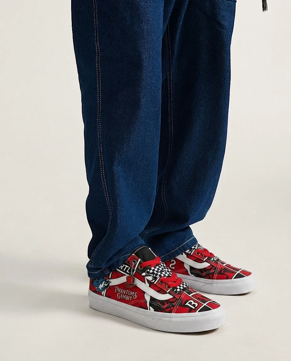 Vans Old Skool Shoes Phantom Thief Calling Card Fantasy Gaming Custom 2 Vans Old Skool Shoes Phantom Thief Calling Card Fantasy Gaming Custom - Image 2