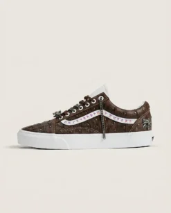 Vans Old Skool Shoes Witcher s Silver Fantasy Gaming Rune And Wolf Details Custom