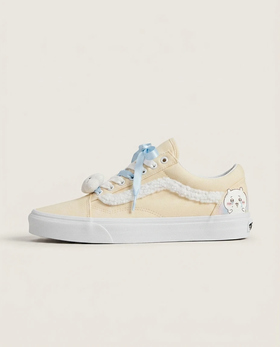 Vans Old Skool Shoes Cream Cloud Tears Chiikawa Pastel Chiikawa Artwork Custom 1 Vans Old Skool Shoes Cream Cloud Tears Chiikawa Pastel Chiikawa Artwork Custom